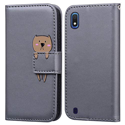 Ailisi für Samsung Galaxy A10 Hülle, Karikatur Braun Bär Muster PU Leder Handyhülle Brieftasche Schutzhülle Etui Flip Case Cover Tasche Klapphüllen mit Kartenfächern + Stand -Bär, Grau Ailisi für Samsung Galaxy A10 Hülle, Karikatur Braun Bär Muster PU Leder Handyhülle Brieftasche Schutzhülle Etui Flip Case Cover Tasche Klapphüllen mit Kartenfächern + Stand -Bär, Grau von Ailisi
