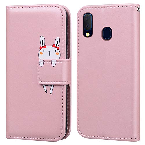 Ailisi für Galaxy A20e Hülle, Karikatur Weiß Rabbit Muster Leder Handyhülle Brieftasche Schutzhülle Leder Flip Case Wallet Cover Klapphüllen Tasche Etui mit Kartenfächern+Stand -Hase, Pink Ailisi für Galaxy A20e Hülle, Karikatur Weiß Rabbit Muster Leder Handyhülle Brieftasche Schutzhülle Leder Flip Case Wallet Cover Klapphüllen Tasche Etui mit Kartenfächern+Stand -Hase, Pink von Ailisi