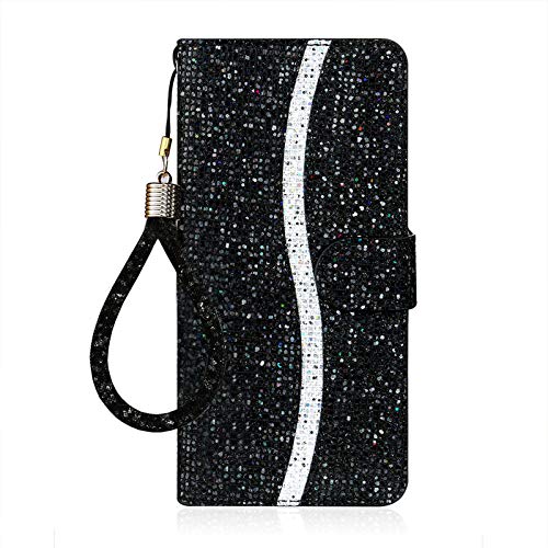 Ailisi für iPhone 12 Pro Max Hülle, Glitzer Pailletten Handyhülle Schutzhülle Leder Tasche Case Brieftasche, Wallet Flip Cover Klapphüllen Magnetisch Ledertasche Etui mit Kartenslot -Schwarz Ailisi für iPhone 12 Pro Max Hülle, Glitzer Pailletten Handyhülle Schutzhülle Leder Tasche Case Brieftasche, Wallet Flip Cover Klapphüllen Magnetisch Ledertasche Etui mit Kartenslot -Schwarz von Ailisi