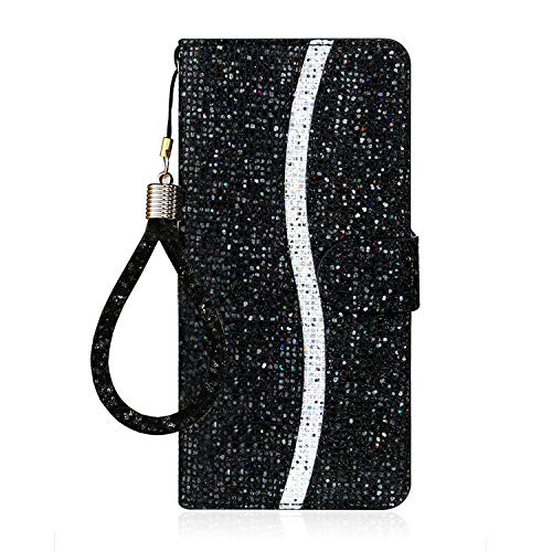 Ailisi für iPhone XR Hülle, Glitzer Pailletten Handyhülle Schutzhülle Leder Tasche Case Brieftasche, Wallet Flip Cover Klapphüllen Magnetisch Ledertasche Etui mit Kartenslot -Schwarz Ailisi für iPhone XR Hülle, Glitzer Pailletten Handyhülle Schutzhülle Leder Tasche Case Brieftasche, Wallet Flip Cover Klapphüllen Magnetisch Ledertasche Etui mit Kartenslot -Schwarz von Ailisi