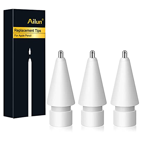 Ailun 3 Stück Apple Pencil Spitzen Ersatz, kompatibel mit Apple Pencil 1. und 2. Generation, penähnliche Metallspitze, verschleißfeste Stiftspitze, präzise Kontrolle, weiß Ailun 3 Stück Apple Pencil Spitzen Ersatz, kompatibel mit Apple Pencil 1. und 2. Generation, penähnliche Metallspitze, verschleißfeste Stiftspitze, präzise Kontrolle, weiß von Ailun