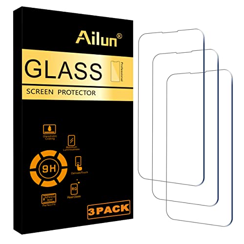 Ailun Glas Schutzfolie für iPhone 14 / iPhone 14 Pro [6,1 Zoll] Display 3 Pack Panzerglas Sensorschutz Dynamic Island Kompatibel Case Friendly von Ailun