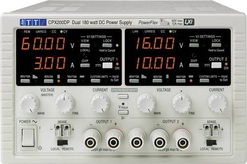 Aim TTi CPX200DP Labornetzgerät, einstellbar 0 - 60 V/DC 0 - 10A 360W LAN, LXI, RS-232, USB Anzahl von Aim TTi