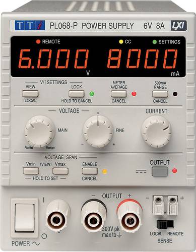 Aim TTi PL068 Labornetzgerät, einstellbar 0 - 6V 0 - 8A 48W Anzahl Ausgänge 1 x von Aim TTi