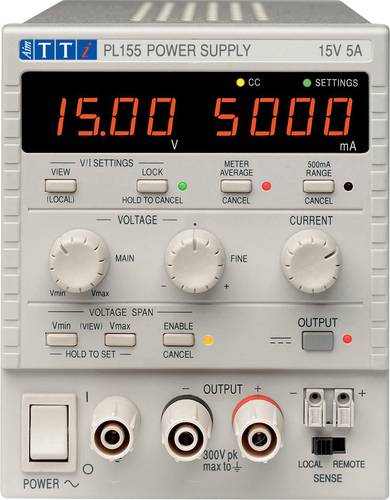 Aim TTi PL155 Labornetzgerät, einstellbar 0 - 15 V/DC 0 - 5A 75W Anzahl Ausgänge 1 x von Aim TTi