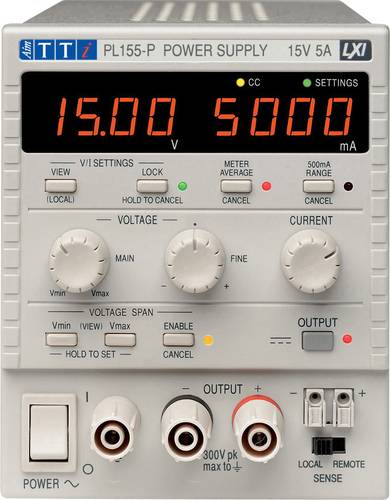 Aim TTi PL155-P Labornetzgerät, einstellbar 0 - 15 V/DC 0 - 5A 75W Anzahl Ausgänge 1 x von Aim TTi