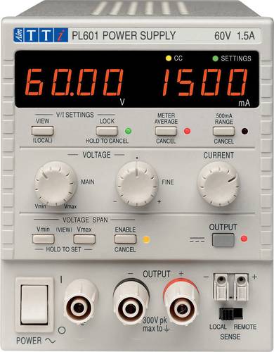 Aim TTi PL601 Labornetzgerät, einstellbar 0 - 60 V/DC 0 - 1.5A 90W Anzahl Ausgänge 1 x von Aim TTi