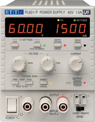 Aim TTi PL601-P Labornetzgerät, einstellbar 0 - 60 V/DC 0 - 1.5A 90W Anzahl Ausgänge 1 x Aim TTi PL601-P Labornetzgerät, einstellbar 0 - 60 V/DC 0 - 1.5A 90W Anzahl Ausgänge 1 x von Aim TTi