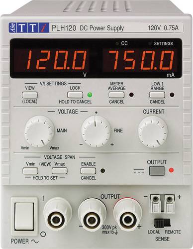 Aim TTi PLH120 Labornetzgerät, einstellbar 0 - 120V 0 - 0.75A 90W Anzahl Ausgänge 1 x Aim TTi PLH120 Labornetzgerät, einstellbar 0 - 120V 0 - 0.75A 90W Anzahl Ausgänge 1 x von Aim TTi
