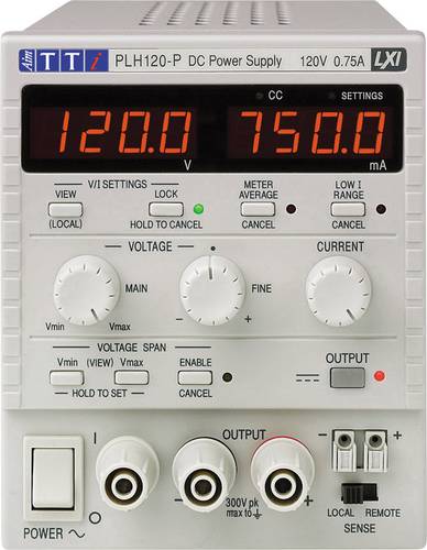 Aim TTi PLH120-P Labornetzgerät, einstellbar 0 - 120V 0 - 0.75A 90W Anzahl Ausgänge 1 x von Aim TTi