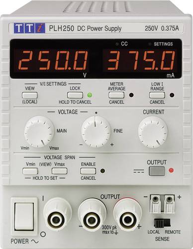 Aim TTi PLH250 Labornetzgerät, einstellbar 0 - 250V 0 - 0.375A 94W Anzahl Ausgänge 1 x von Aim TTi