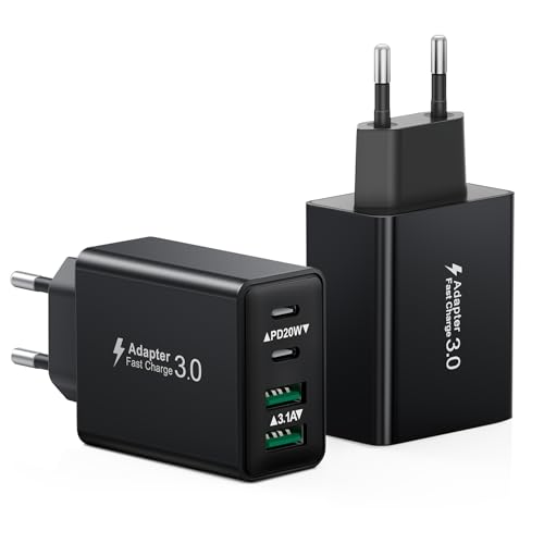 2-Pack Ladegerät USB C, 40W Mehrfach Schnellladegerät USBC Ladestecker, 4 Ports USB Stecker mit USB-C Adapter+QC Stecker USBC Ladegerät für iPhone 16 15 14 13 Pro Max Plus 12 11 XS, Samsung, Handys 2-Pack Ladegerät USB C, 40W Mehrfach Schnellladegerät USBC Ladestecker, 4 Ports USB Stecker mit USB-C Adapter+QC Stecker USBC Ladegerät für iPhone 16 15 14 13 Pro Max Plus 12 11 XS, Samsung, Handys von Aimoze