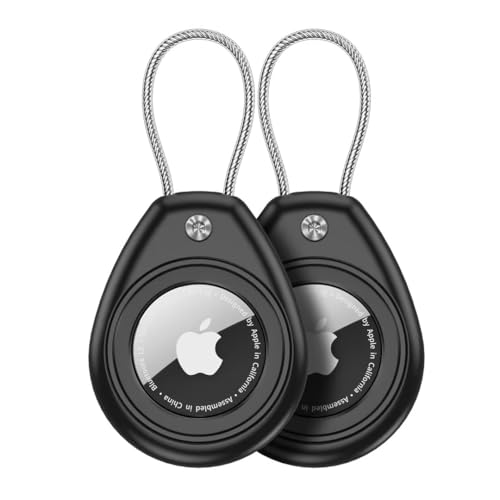 Aimtel 2 Stück Air Tag Anhänger Kompatibel mit Apple Air Tag Schlüsselanhänger,IPX8 Wasserdicht Air Tag Hülle mit Drahtkabel Air Tag Lock Schlüsselring Halter für Schlüssel, Gepäck, Rucksack Aimtel 2 Stück Air Tag Anhänger Kompatibel mit Apple Air Tag Schlüsselanhänger,IPX8 Wasserdicht Air Tag Hülle mit Drahtkabel Air Tag Lock Schlüsselring Halter für Schlüssel, Gepäck, Rucksack von Aimtel