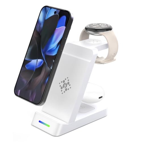 Aimtel 3 in 1 Kabelloses Ladegerät Kompatibel mit Google Pixel Watch 3/2/Versa 4/3, Google Pixel Ladestation für Pixel 9 Pro/9/8 Pro/8/7/7/6/5/4/3/XL, Pixel Buds Pro 2/Pro (Nicht für Pixel Watch 1) Aimtel 3 in 1 Kabelloses Ladegerät Kompatibel mit Google Pixel Watch 3/2/Versa 4/3, Google Pixel Ladestation für Pixel 9 Pro/9/8 Pro/8/7/7/6/5/4/3/XL, Pixel Buds Pro 2/Pro (Nicht für Pixel Watch 1) von Aimtel