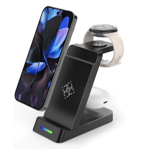 Aimtel 3 in 1 Kabelloses Ladegerät Kompatibel mit Google Pixel Watch 3/2/Versa 4/3, Google Pixel Ladestation für Pixel 9 Pro/9/8 Pro/8/7/7/6/5/4/3/XL, Pixel Buds Pro 2/Pro (Nicht für Pixel Watch 1) Aimtel 3 in 1 Kabelloses Ladegerät Kompatibel mit Google Pixel Watch 3/2/Versa 4/3, Google Pixel Ladestation für Pixel 9 Pro/9/8 Pro/8/7/7/6/5/4/3/XL, Pixel Buds Pro 2/Pro (Nicht für Pixel Watch 1) von Aimtel