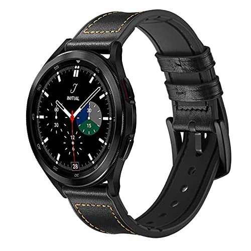 Aimtel Armband Kompatibel mit Samsung Galaxy Watch 6 40mm/44mm/Classic 43mm/47mm/Galaxy Watch 5 40mm 44mm/Galaxy Watch 4 40mm/44mm/4 Classic 42mm/46mm Armband,20mm Leder Silikon Hybrid Ersatzarmband von Aimtel