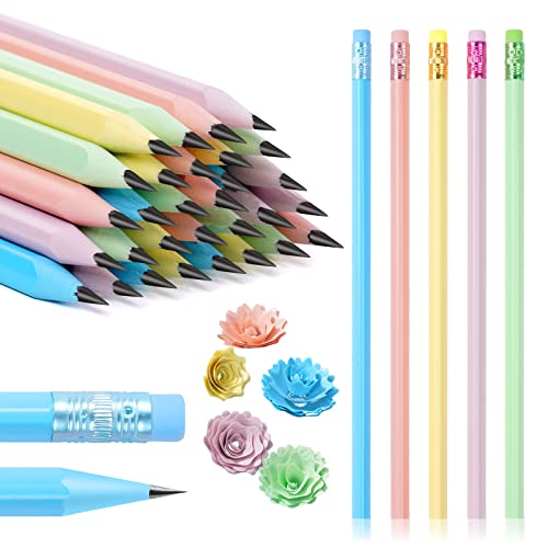 Ainiv 30 Stück HB Bleistifte Set, Mehrfarbig Kinder Bleistifte mit Radiergummi, Harzstift, Schwarze Mine, Graphitstifte für Kinder, Studenten, Erwachsene, Schule, Büro, Hochzeit, Party von Ainiv