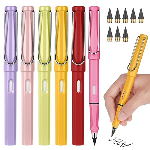 Ainiv 6 PCS Tintenlose Bleistifte Ewiger, Infinity Pencil mit 8 Austauschbarem Wechselkopf, Wiederverwendbarer Löschbarer Tragbarer Bleistift für Schreiben Zeichnen Studenten Heim Büro Schule Ainiv 6 PCS Tintenlose Bleistifte Ewiger, Infinity Pencil mit 8 Austauschbarem Wechselkopf, Wiederverwendbarer Löschbarer Tragbarer Bleistift für Schreiben Zeichnen Studenten Heim Büro Schule von Ainiv