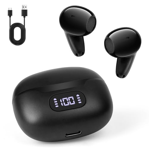 Ainiv AI Kopfhörer Übersetzer, Translator Earbuds, Bluetooth Kopfhörer Sofortübersetzung in 144 Sprachen, Zwei-Wege-Übersetzer kopfhörer mit App, KI Ohrhörer für Reisen Lernen von Ainiv