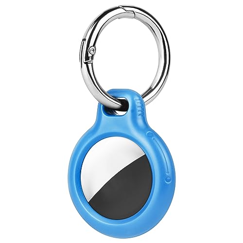 Ainiv AirTag Schutzhülle, Hardcase Keyring Schutzhülle Kompatibel mit AirTags, Schutzhülle für AirTags, Mini Apple AirTags Case, Hülle Schlüsselanhänger Case, Cover mit Schlüsselanhänger - Hellblau von Ainiv