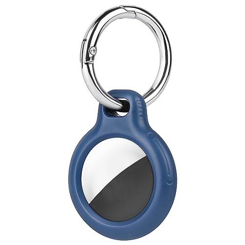 Ainiv AirTag Schutzhülle, Hardcase Keyring Schutzhülle Kompatibel mit AirTags, Waschbar Schutzhülle für AirTags, Mini Apple AirTags Case,Hülle Schlüsselanhänger Case, Cover mit Schlüsselanhänger/Blau von Ainiv