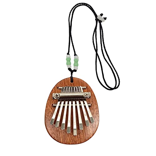 Ainkou 8 Tasten Tragbares Mini Kalimba Finger Daumen Klavier Marimba Musikinstrumente Massivholz mit Lanyard von Ainkou