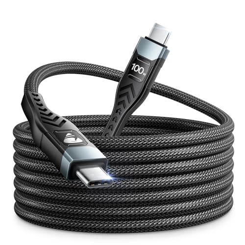 100W USB C Kabel 3M USB C auf USB C Kabel Lang PD Schnellladekabel Typ C Ladekabel USB C Ladegerät für iPhone 16 15 Pro Samsung S24 S23 S22 S21, iPad Pro, MacBook Pro/Air, Pixel, Switch,Tablets 100W USB C Kabel 3M USB C auf USB C Kabel Lang PD Schnellladekabel Typ C Ladekabel USB C Ladegerät für iPhone 16 15 Pro Samsung S24 S23 S22 S21, iPad Pro, MacBook Pro/Air, Pixel, Switch,Tablets von Aioneus