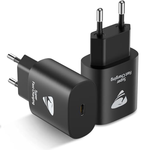 25W USB C Adapter, 2-Packs USB C Ladegerät für iPhone 16/15/15 Pro/15 Pro Max/ 14 13 12 11 Samsung iPad, USB C Ladegerät Charger Schnellladegerät Netzteil Stecker Ladeadapter Netzstecker Ladestecker von Aioneus