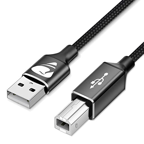 2M USB Druckerkabel, Drucker Kabel USB A auf USB B 2.0 Kable PC Scanner Kabel Printer Cable Kompatibel für HP, Samsung, Brother, Dell, Canon, Lexmark, Epson, Xerox, Piano von Aioneus