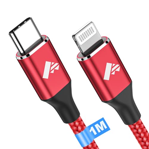 Aioneus USB C Lightning Kabel 1M, [Certifié MFi] Lightning Kabel USB C Nylon iPhone Ladekabel Charge Rapide Power Delivery für iPhone 14/14 Pro/14 Pro Max/13/12/11 von Aioneus
