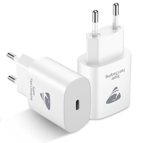 USB C Adapter, 2-Pack USB C Ladegerät für iPhone 16/15/15 Pro/15 Pro Max/14 13 12 11 iPad Samsung, 25W USBC Netzteil Handy Ladegerät iPhone Schnellladegerät USBC Stecker Netzstecker Ladestecker von Aioneus