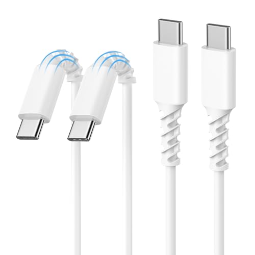 USB C Kabel, 60W USB C auf USB C Fast Kabel, PD 3.0 Schnellladekabel USB C Ladekabel kompatibel mit iPhone 16 15 Pro 14 Samsung Galaxy S24 S23 Pixel 7 iPad Pro MacBook Air Tablets usw [2Stück 2M+2M ] von Aioneus