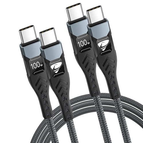 USB C auf USB C Kabel 3M 2Pack Lang Schnellladekabel USB C 100W 5A USB Typ C Kabel Usbc to Usbc Handy Ladekabel für iPhone 15 16 Pro Max/Plus iPad Pro/Air MacBook Samsung Galaxy S23 S22 Ultra S21 S24 von Aioneus