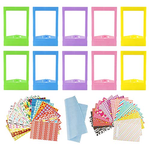 10 Stück Mini Bilderrahmen mit 40 Stück Fotorahmen Aufkleber,Kunststoff Bunt Sofortbildkamera Bilderrahmen Kompatibel mit Fujifilm Instax Mini 11/9/8+/8 10 Stück Mini Bilderrahmen mit 40 Stück Fotorahmen Aufkleber,Kunststoff Bunt Sofortbildkamera Bilderrahmen Kompatibel mit Fujifilm Instax Mini 11/9/8+/8 von Aipaide
