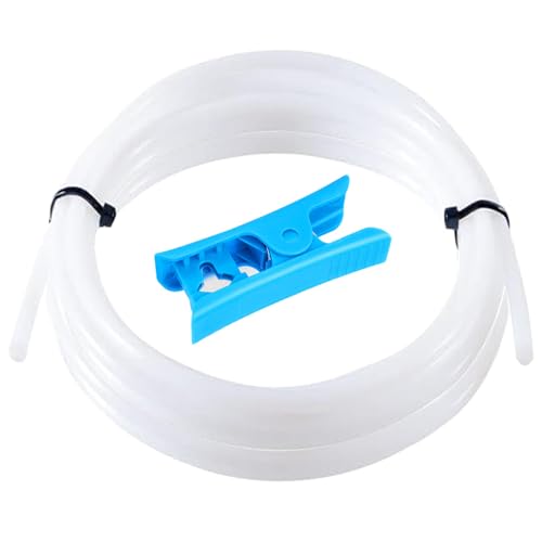 Aiqeer 10 Meter 3D Drucker PTFE Teflonrohr mit Schneider, ID 2.0 mm/OD 4.0 mm, 3D Drucker PTFE Teflonschlauch von Aiqeer