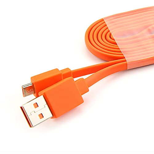 Air Flying wing FEIYIU USB Micro Schnellladekabel Kabel Kompatibel mit JBL Flip 2 Flip 3 Flip 4 Wireless Bluetooth Lautsprecher und Kopfhörer Kopfhörer (1 m - Orange) von Air Flying wing