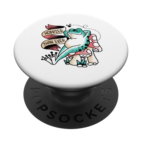 Hoppier Than Ever Tattoo Frosch PopSockets Klebender PopGrip Hoppier Than Ever Tattoo Frosch PopSockets Klebender PopGrip von Air Waves