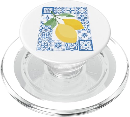 Mediterrane Fliesen mit Zitronen PopSockets PopGrip für MagSafe Mediterrane Fliesen mit Zitronen PopSockets PopGrip für MagSafe von Air Waves
