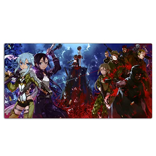 AirBnk Anime Mauspad - Sword Art Online Tastaturmatte,genähte Ränder,Dicke 2-4mm,Gummiboden,ZW-DJ160,60cmx30cmx2mm von AirBnk