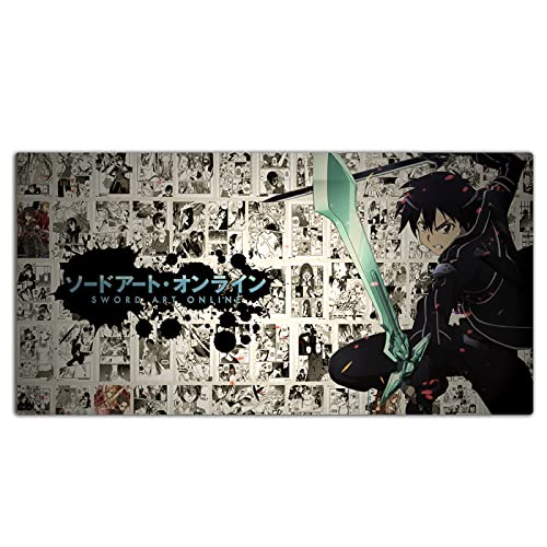 Anime Mauspad - Sword Art Online XXL Dickes 2-4mm Großes Mauspad,genähte Kanten Home Office Mauspad,ZW-DJ192,60cmx30cmx2mm von AirBnk