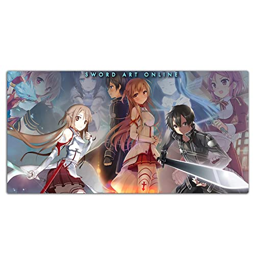 Anime Mauspad - Sword Art Online XXL Dickes 2-4mm Großes Mauspad,genähte Kanten Home Office Mauspad,ZW-DJ195,90cmx40cmx4mm Anime Mauspad - Sword Art Online XXL Dickes 2-4mm Großes Mauspad,genähte Kanten Home Office Mauspad,ZW-DJ195,90cmx40cmx4mm von AirBnk