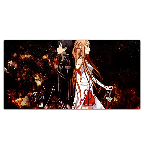 Anime Mauspad - Sword Art Online XXL Dickes 2-4mm Großes Mauspad,genähte Kanten Home Office Mauspad,ZW-DJ196,90cmx40cmx4mm Anime Mauspad - Sword Art Online XXL Dickes 2-4mm Großes Mauspad,genähte Kanten Home Office Mauspad,ZW-DJ196,90cmx40cmx4mm von AirBnk