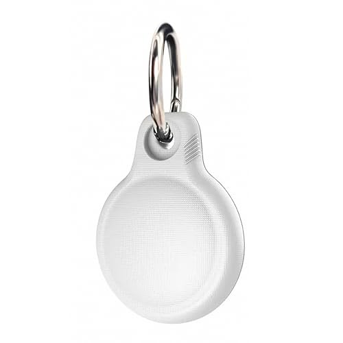 AirGear® AirTag Hülle mit 360 Grad Kratzschutz, Schlüsselanhänger kompatibel mit Apple Airtag, Airtag Schutzhülle (White) von AirGear