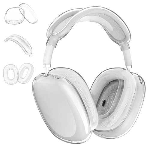 Aircawin Schutzhülle für AirPods Max, transparent, 3-in-1, weiche TPU-Ohrmuscheln, Ohrpolster, Kopfband-Abdeckung für Airpods Max, Hülle für AirPod Max Kopfhörer-Zubehör, Kristall Aircawin Schutzhülle für AirPods Max, transparent, 3-in-1, weiche TPU-Ohrmuscheln, Ohrpolster, Kopfband-Abdeckung für Airpods Max, Hülle für AirPod Max Kopfhörer-Zubehör, Kristall von Aircawin