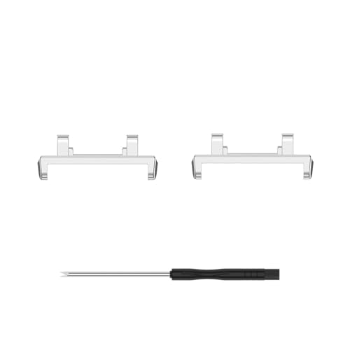 AireWiki 2 Adapters kompatibel mit Amazfit T-Rex 2 Edelstahl Metall Connector für Armband Uhrenarmband mit Breite von 22mm (silbrig) von AireWiki