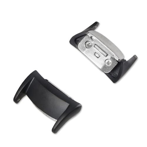 AireWiki 2 Adapters kompatibel mit Samsung Gear Fit 2/ Gear Fit 2 Pro Edelstahl Metall Connector für Armband Uhrenarmband mit Breite von 18mm (schwarz) von AireWiki