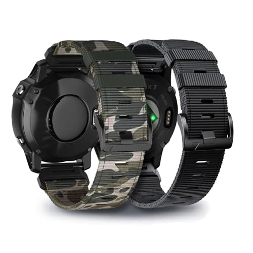 AireWiki 2-PCS Stoff Armband Kompatibel mit Garmin MARQ Gen 2 Armband Nylon Für Herren Damen Sport Ersatzband mit Uhrenarmband Für Garmin MARQ Gen 2 (C) von AireWiki