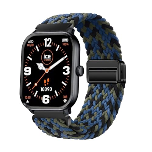 AireWiki 22mm Stoff Armband Kompatibel mit ICE-WATCH (1,85") Armband Nylon Für Herren Damen Sport Ersatzband mit Uhrenarmband Magnetschnalle Für ICE-WATCH (1,85") (23) von AireWiki
