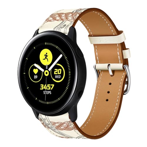 AireWiki Leder Armbänd Für Samsung Galaxy Watch Active 2 44mm Armband Für Damen Weiches Herren Echte Ersatzband Uhrenarmband Kompatibel mit Samsung Galaxy Watch Active 2 44mm (2) von AireWiki