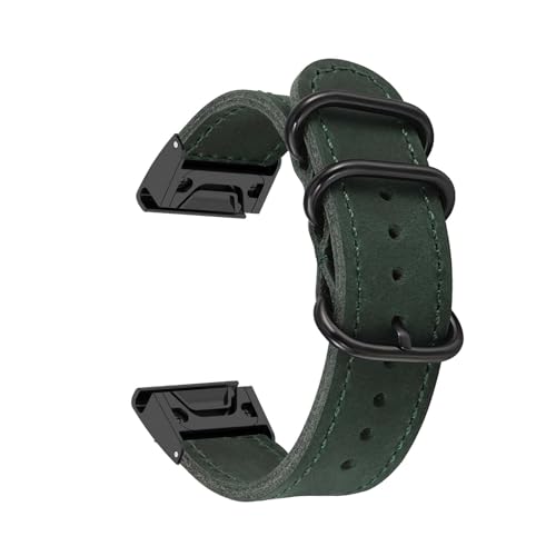 AireWiki Leder Armbänd Kompatibel mit Garmin Fenix 6S Pro/Fenix 6S Sapphire/Fenix 6S Solar Armband Rundschnalle Für Damen Herren Echte Ersatzband mit Uhrenarmband (7) von AireWiki